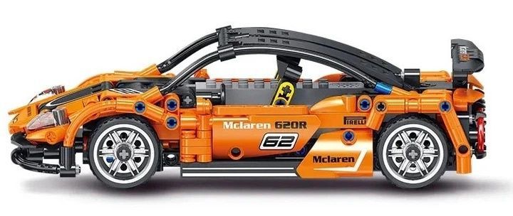 Конструктор машинка Спорткар Mclaren на радиоуправлении, 491 деталь