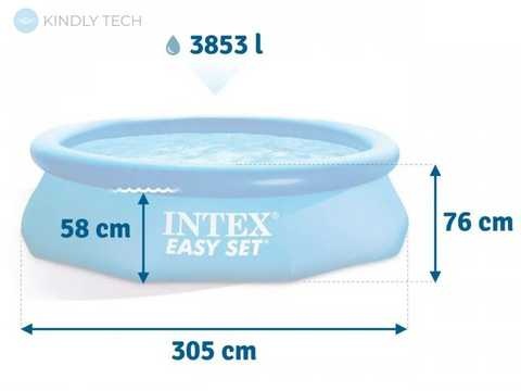 Бассейн наливной 305х76см, объем: 3854л, Intex 28120